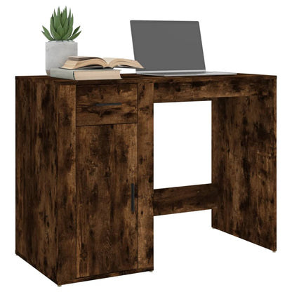 Smoked Oak Desk 100x49x75 cm, Engineered Wood, Elegant & Durable