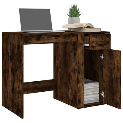 Smoked Oak Desk 100x49x75 cm, Engineered Wood, Elegant & Durable