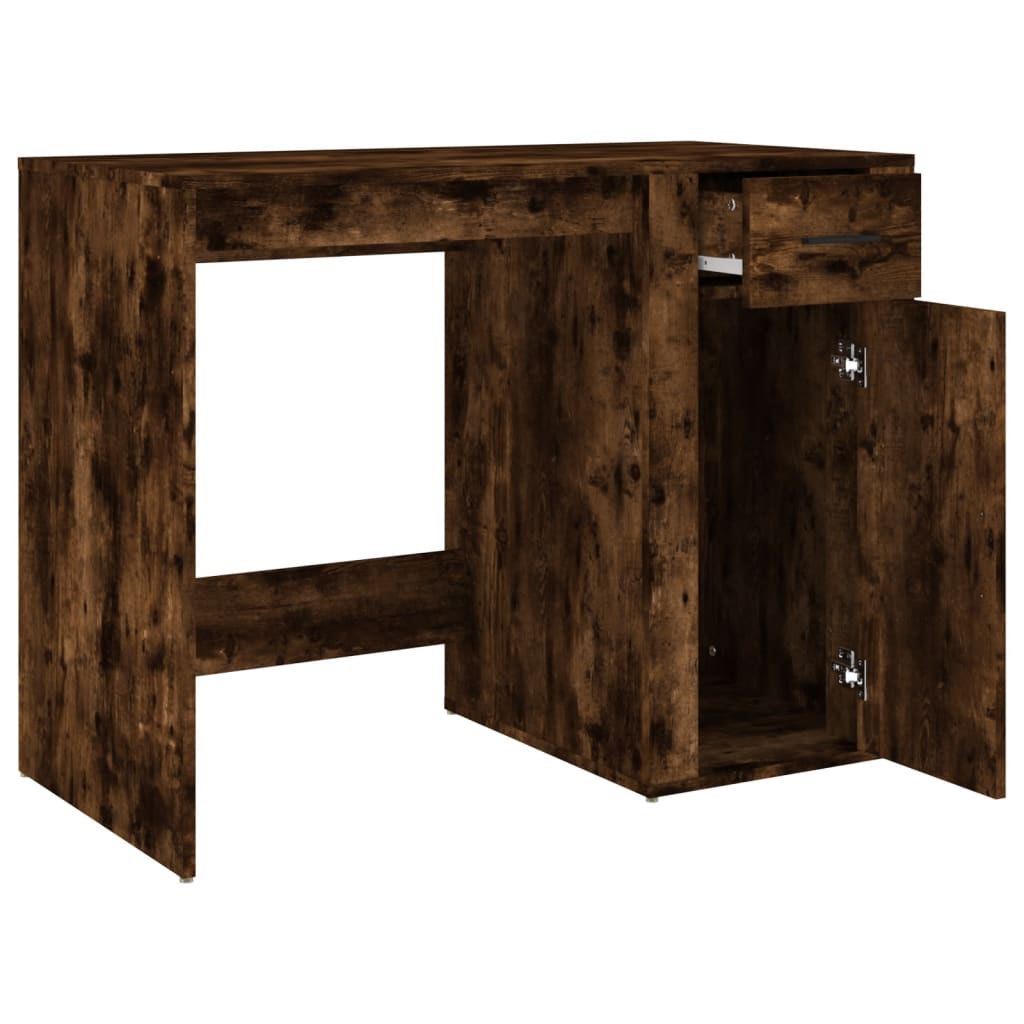 Smoked Oak Desk 100x49x75 cm, Engineered Wood, Elegant & Durable