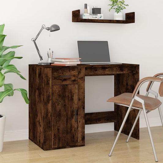 Smoked Oak Desk 100x49x75 cm, Engineered Wood, Elegant & Durable
