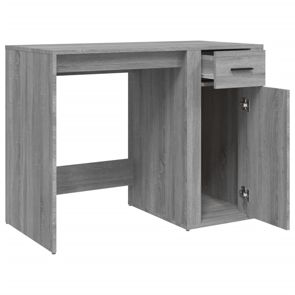 Grey Sonoma Desk 100x49x75cm - Stylish Engineered Wood Design