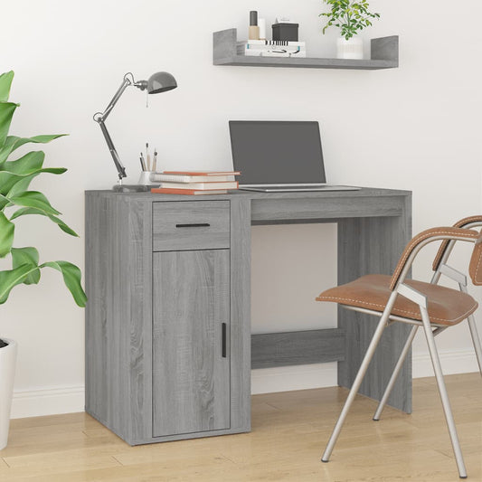 Grey Sonoma Desk 100x49x75cm - Stylish Engineered Wood Design