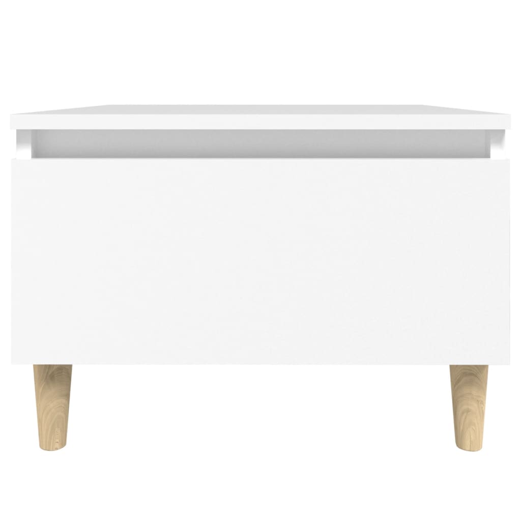 2-Piece White Side Tables - Engineered Wood 50x46x35 cm