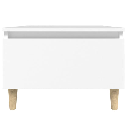 2-Piece White Side Tables - Engineered Wood 50x46x35 cm