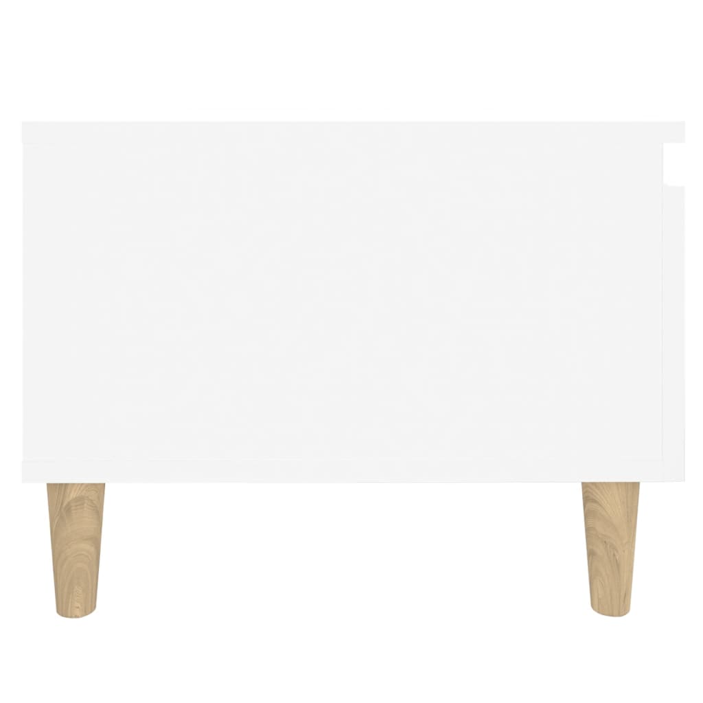 2-Piece White Side Tables - Engineered Wood 50x46x35 cm