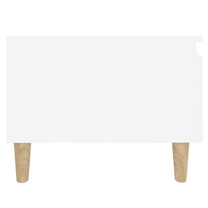 2-Piece White Side Tables - Engineered Wood 50x46x35 cm