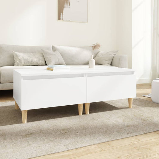 2-Piece White Side Tables - Engineered Wood 50x46x35 cm