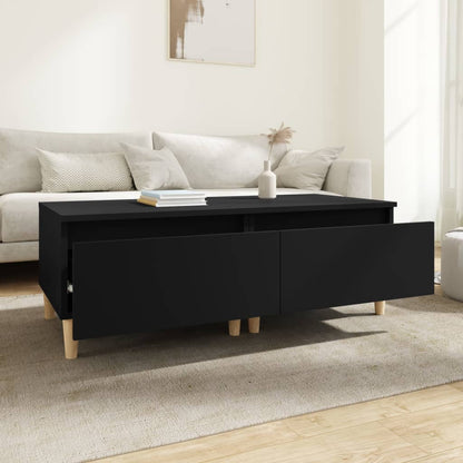 Set of 2 Black Side Tables - Engineered Wood, 50x46x35 cm