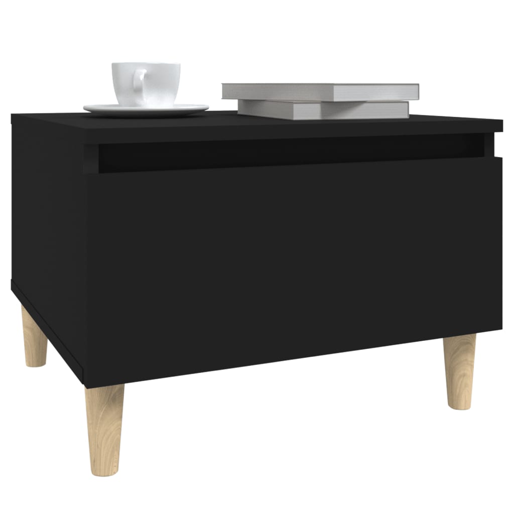 Set of 2 Black Side Tables - Engineered Wood, 50x46x35 cm