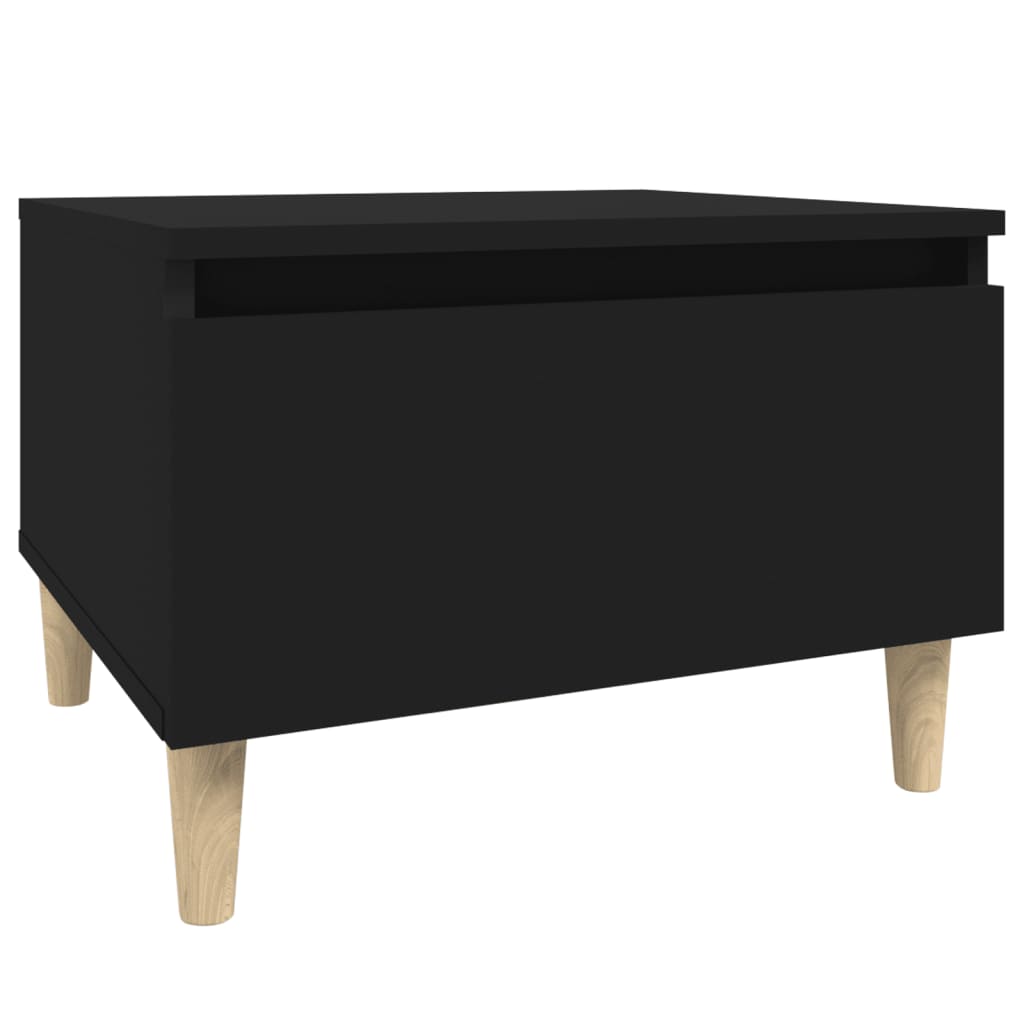Set of 2 Black Side Tables - Engineered Wood, 50x46x35 cm
