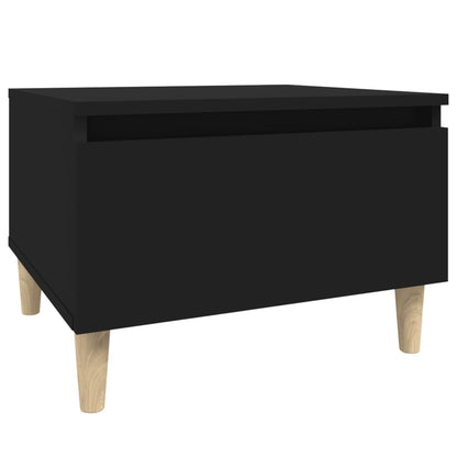 Set of 2 Black Side Tables - Engineered Wood, 50x46x35 cm