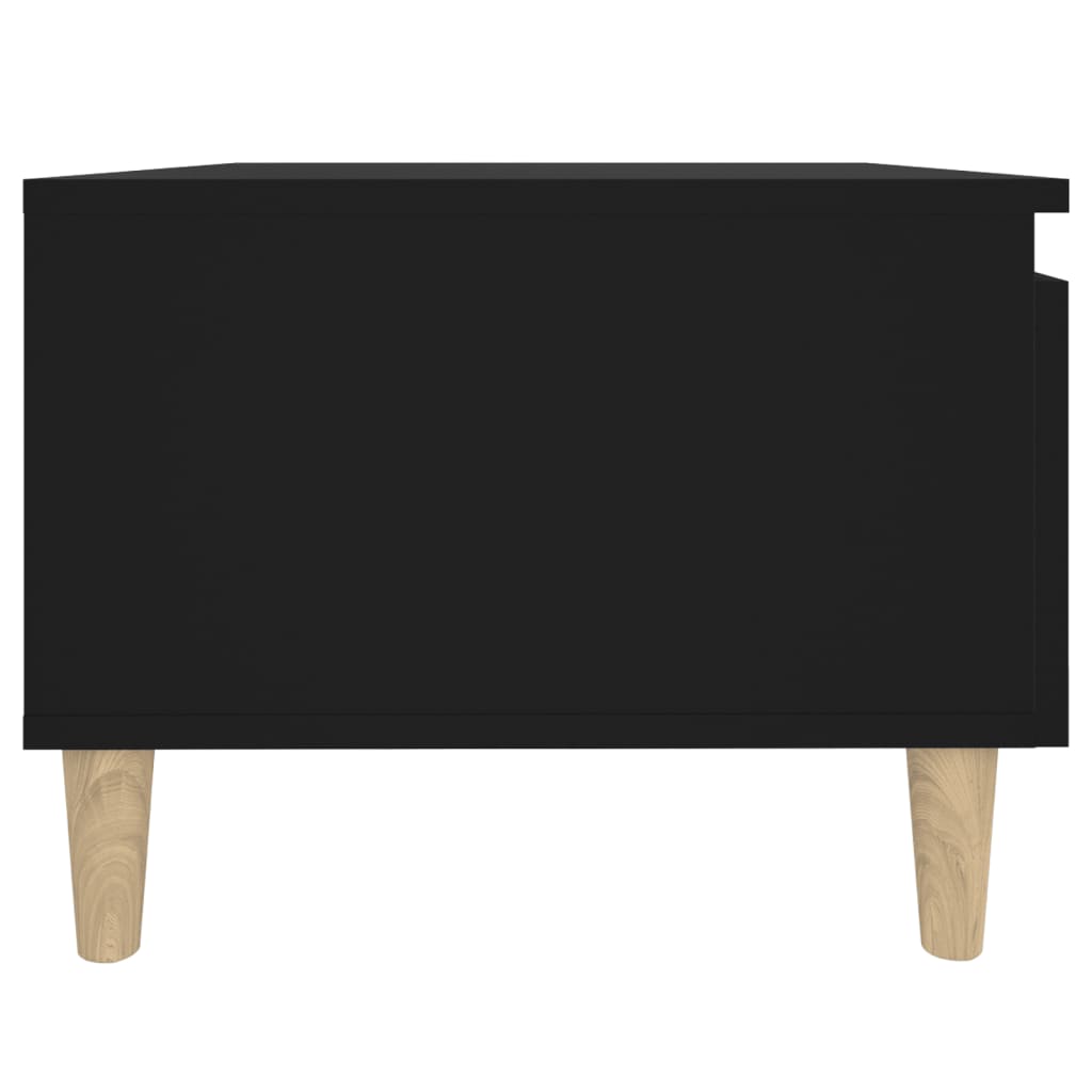 Set of 2 Black Side Tables - Engineered Wood, 50x46x35 cm