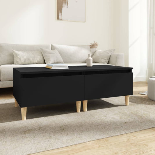Set of 2 Black Side Tables - Engineered Wood, 50x46x35 cm