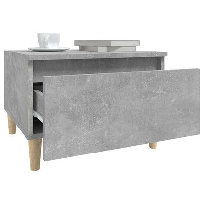 Grey Concrete-Look Side Table 50x46x35 cm - Engineered Wood