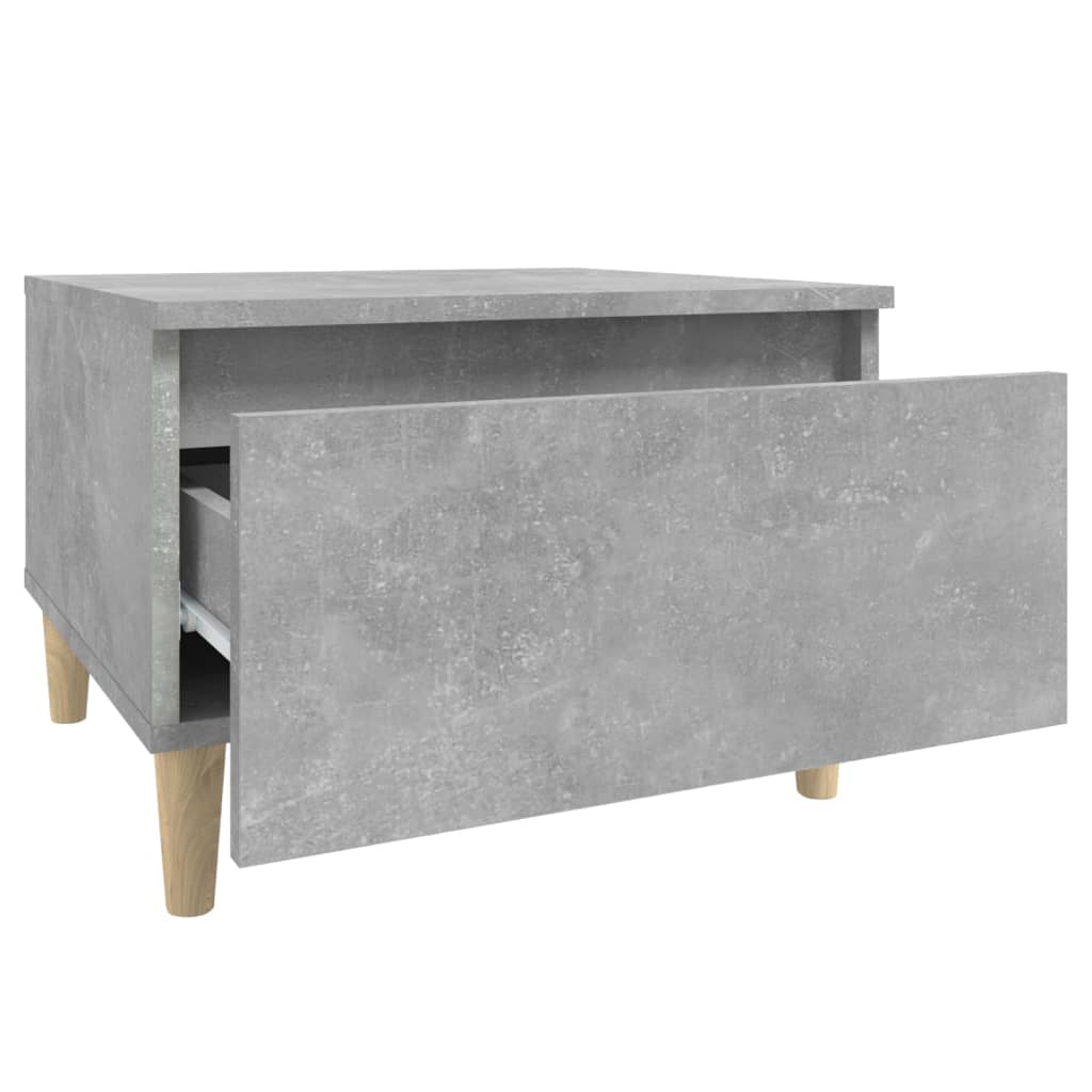 Grey Concrete-Look Side Table 50x46x35 cm - Engineered Wood