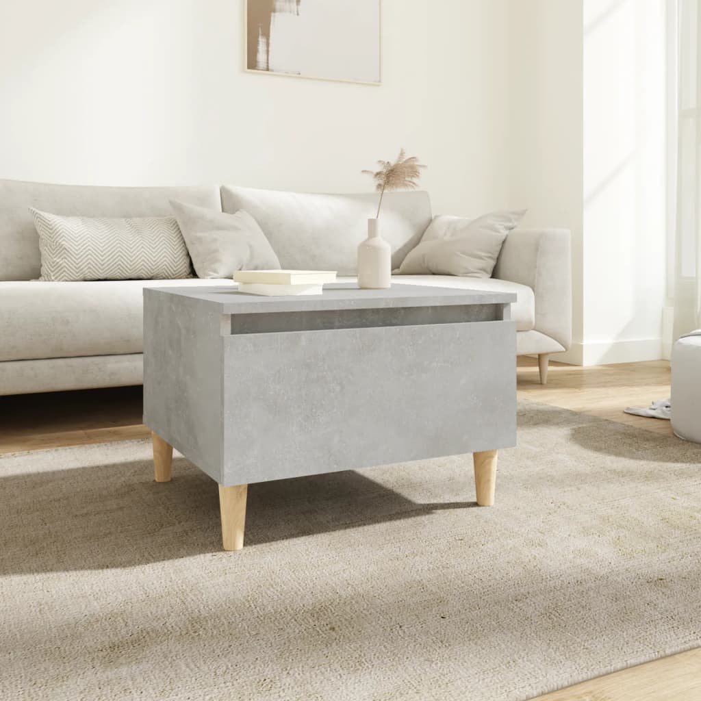 Grey Concrete-Look Side Table 50x46x35 cm - Engineered Wood