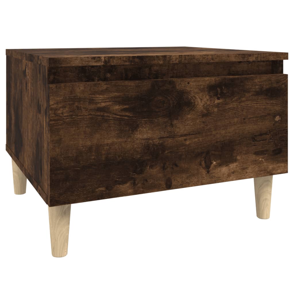 Smoked Oak Side Table - Engineered Wood, 50x46x35 cm