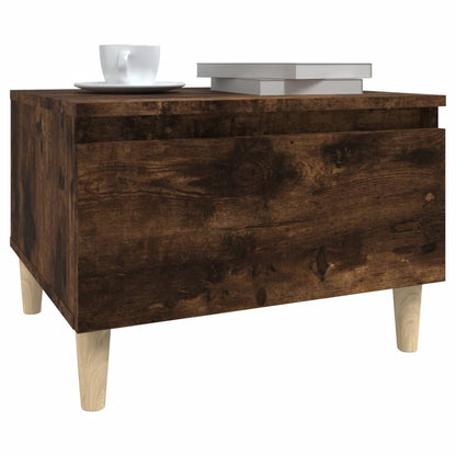 Smoked Oak Side Table - Engineered Wood, 50x46x35 cm