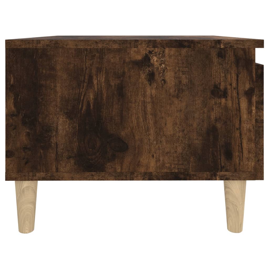 Smoked Oak Side Table - Engineered Wood, 50x46x35 cm