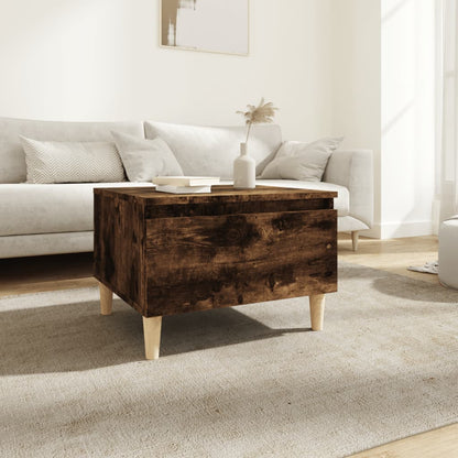 Smoked Oak Side Table - Engineered Wood, 50x46x35 cm