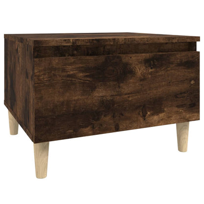 Smoked Oak Side Tables 2-Piece Set - Engineered Wood, 50x46x35 cm