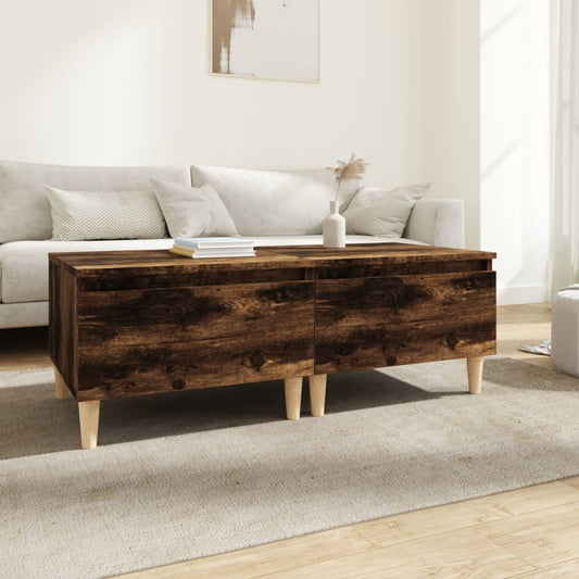 Smoked Oak Side Tables 2-Piece Set - Engineered Wood, 50x46x35 cm