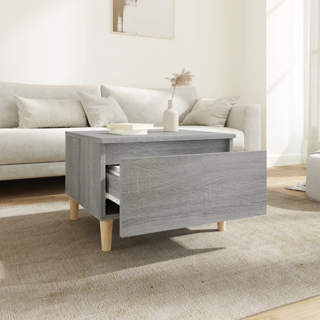 Grey Sonoma Side Table - 50x46x35 cm Engineered Wood