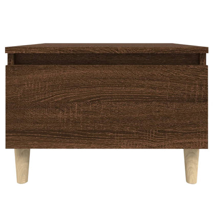 2-Piece Brown Oak Side Tables - Engineered Wood, 50x46x35cm