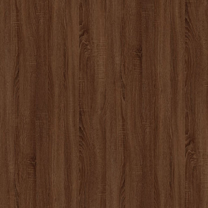 2-Piece Brown Oak Side Tables - Engineered Wood, 50x46x35cm