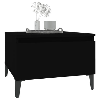 Black Engineered Wood Side Table - 50x46x35 cm
