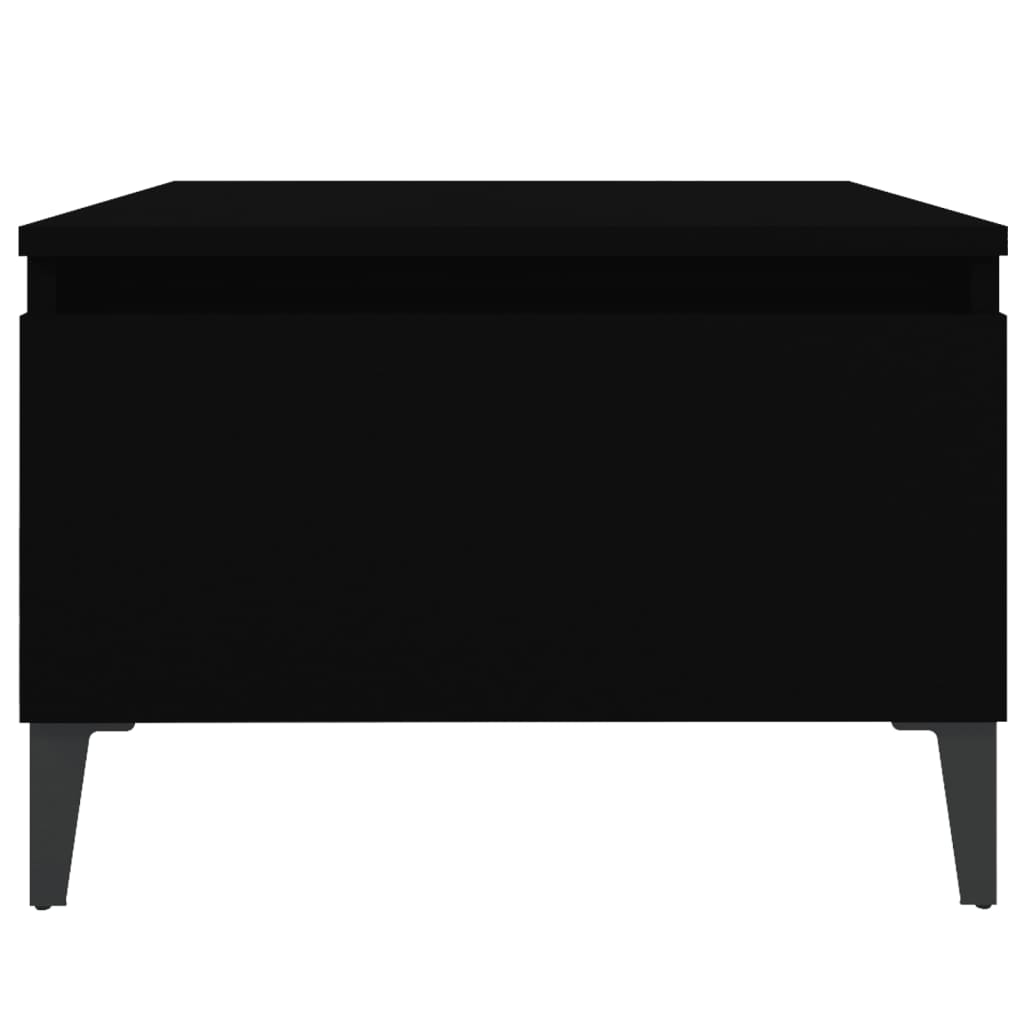 Black Engineered Wood Side Table - 50x46x35 cm