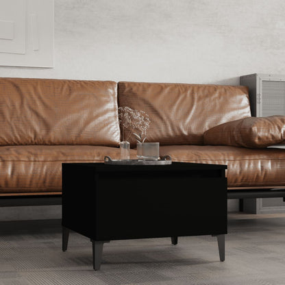Black Engineered Wood Side Table - 50x46x35 cm