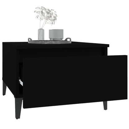 Black Engineered Wood Side Tables, Set of 2, 50x46x35 cm