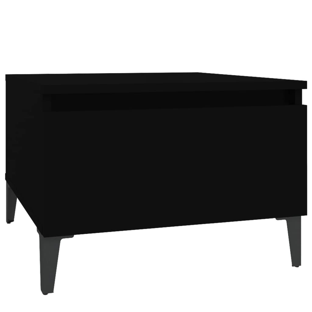 Black Engineered Wood Side Tables, Set of 2, 50x46x35 cm