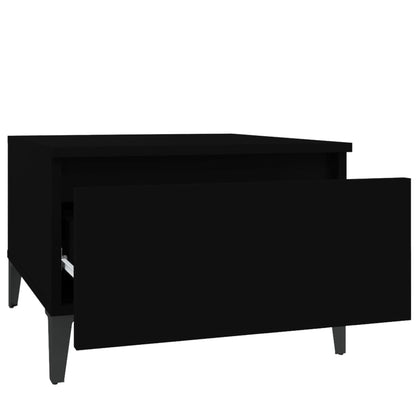 Black Engineered Wood Side Tables, Set of 2, 50x46x35 cm