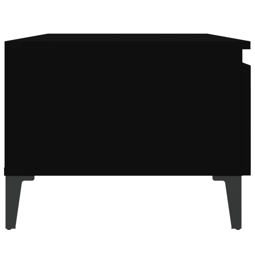Black Engineered Wood Side Tables, Set of 2, 50x46x35 cm