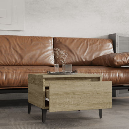 Sonoma Oak Side Table - Engineered Wood, 50x46x35 cm