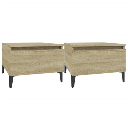 Set of 2 Side Tables - Sonoma Oak, Engineered Wood, 50x46x35 cm