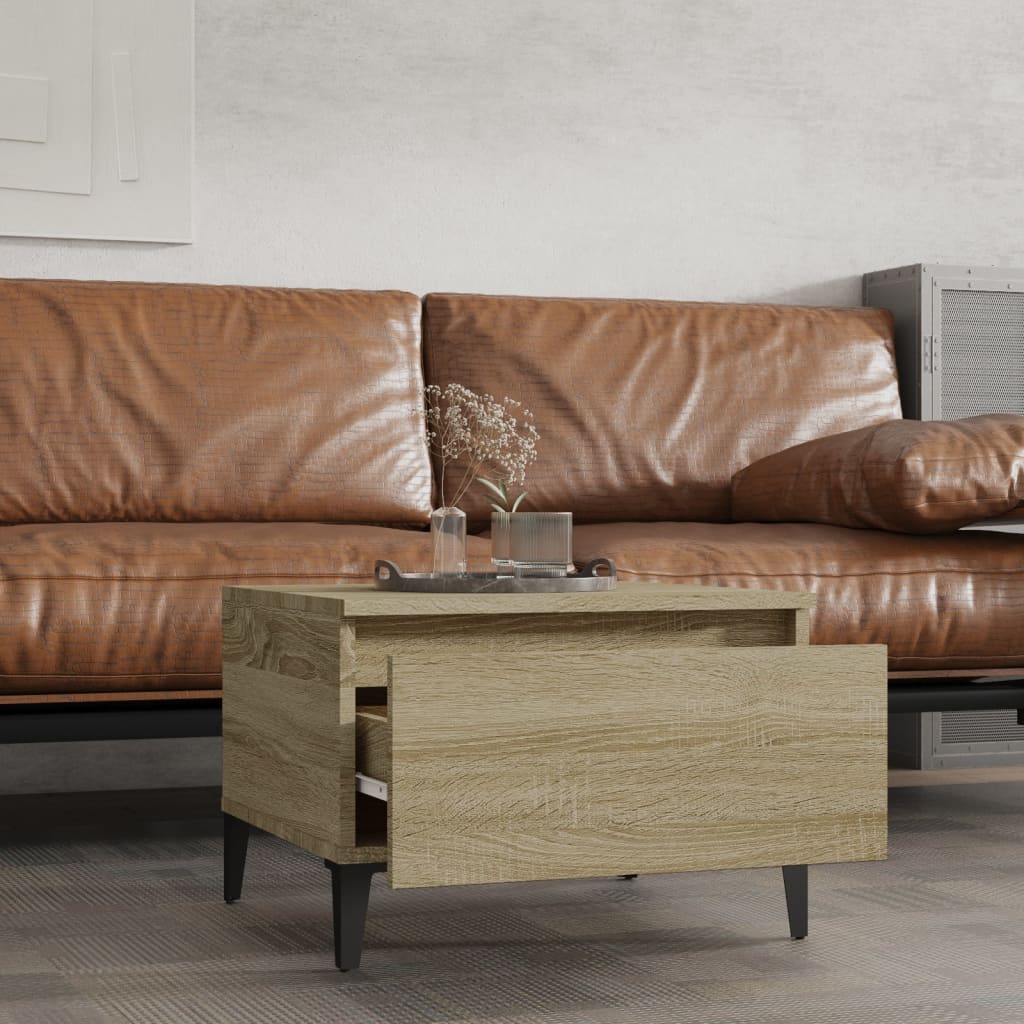 Set of 2 Side Tables - Sonoma Oak, Engineered Wood, 50x46x35 cm