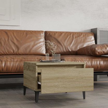 Set of 2 Side Tables - Sonoma Oak, Engineered Wood, 50x46x35 cm