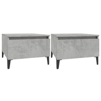 2-Piece Concrete Grey Side Tables - Engineered Wood 50x46x35 cm