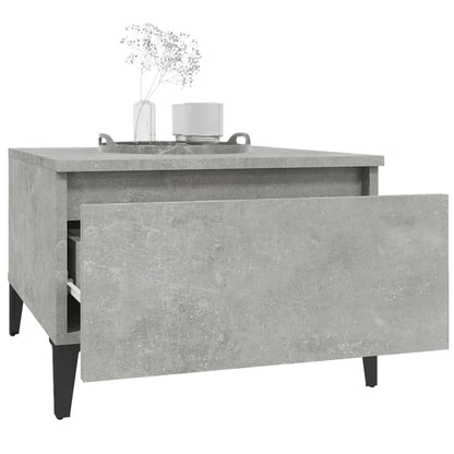 2-Piece Concrete Grey Side Tables - Engineered Wood 50x46x35 cm