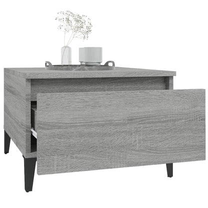 Set of 2 Grey Sonoma Side Tables - Engineered Wood, 50x46x35 cm