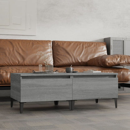 Set of 2 Grey Sonoma Side Tables - Engineered Wood, 50x46x35 cm