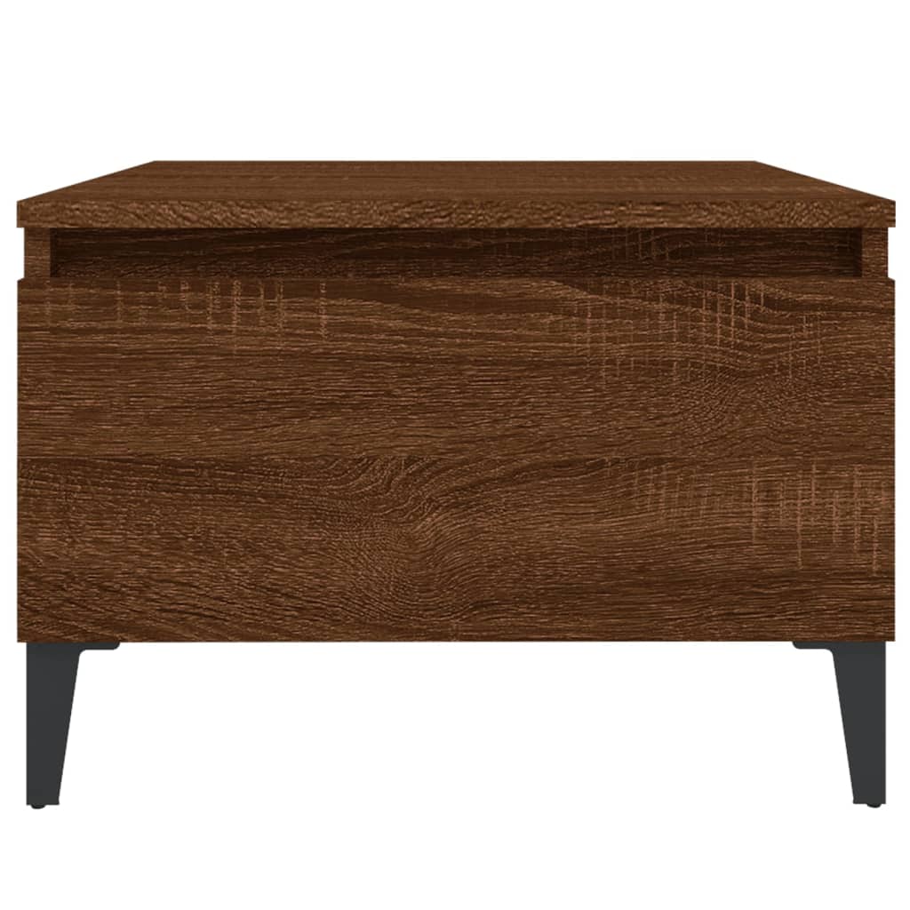 Brown Oak Side Table - Engineered Wood, 50x46x35 cm