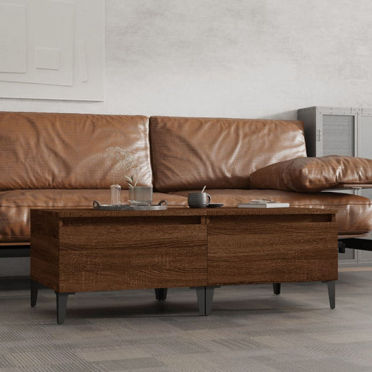 Brown Oak Side Tables 2-Pack - Engineered Wood, 50x46x35cm