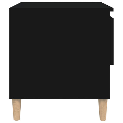 Set of 2 Black Bedside Tables, Engineered Wood, 50x46x50 cm