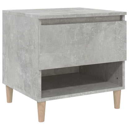 Modern Concrete Grey Bedside Table, 50x46x50cm Engineered Wood