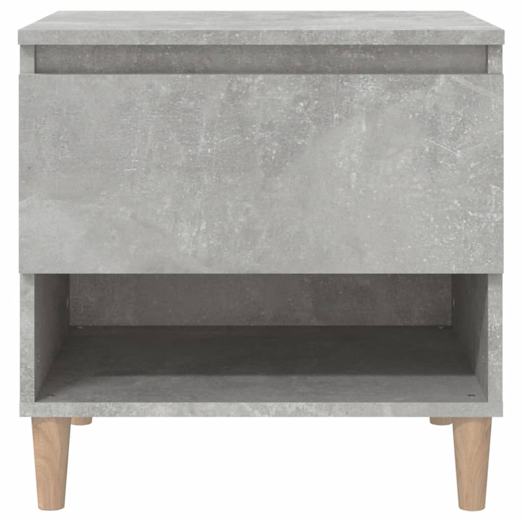 Modern Concrete Grey Bedside Table, 50x46x50cm Engineered Wood
