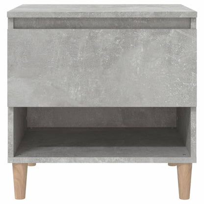 Modern Concrete Grey Bedside Table, 50x46x50cm Engineered Wood